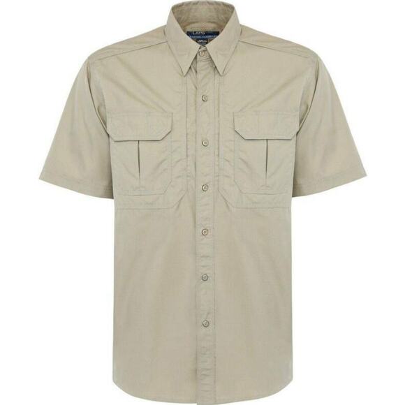 LA Police‎ Gear Men's Short Sleeve Khaki Tactical Field Shirt 2.0 Size Mediun - Picture 1 of 10
